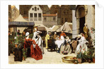 The Flower Market, 1870 by Auguste Serrure