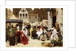 The Flower Market, 1870 by Auguste Serrure