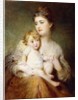 Portrait of the Duchess of St. Albans, with her Son, 1875 by George Elgar Hicks