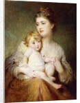 Portrait of the Duchess of St. Albans, with her Son, 1875 by George Elgar Hicks