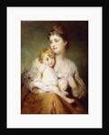 Portrait of the Duchess of St. Albans, with her Son, 1875 by George Elgar Hicks