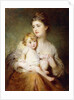 Portrait of the Duchess of St. Albans, with her Son, 1875 by George Elgar Hicks