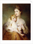 Portrait of the Duchess of St. Albans, with her Son, 1875 by George Elgar Hicks