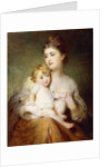 Portrait of the Duchess of St. Albans, with her Son, 1875 by George Elgar Hicks