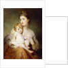 Portrait of the Duchess of St. Albans, with her Son, 1875 by George Elgar Hicks