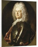 Portrait of a Gentleman, Half Length, in Armour, a White Jabot and Crimson Wrap, in a Painted Oval by Jean-Marc Nattier