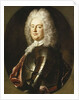 Portrait of a Gentleman, Half Length, in Armour, a White Jabot and Crimson Wrap, in a Painted Oval by Jean-Marc Nattier