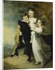 Three Children with a Dog in a Landscape by William Beechey