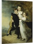 Three Children with a Dog in a Landscape by William Beechey