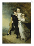 Three Children with a Dog in a Landscape by William Beechey