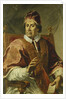 Portrait of Pope Clement XI, Seated Half Length, Wearing Papal Robes, Holding a Letter by Pier Leone Ghezzi