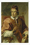 Portrait of Pope Clement XI, Seated Half Length, Wearing Papal Robes, Holding a Letter by Pier Leone Ghezzi