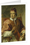 Portrait of Pope Clement XI, Seated Half Length, Wearing Papal Robes, Holding a Letter by Pier Leone Ghezzi
