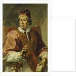 Portrait of Pope Clement XI, Seated Half Length, Wearing Papal Robes, Holding a Letter by Pier Leone Ghezzi