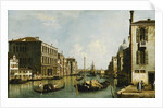 The Grand Canal, Venice, Looking East from the Campo S. Vio by Canaletto