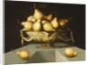 Pears in a Bowl on a Stone Plinth by Antonio Mohedano