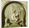 A Decorative Roundel with Odysseus Fighting the Beggar, and with Sphynxs by Jacob de Wit