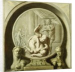 A Decorative Roundel with Odysseus Fighting the Beggar, and with Sphynxs by Jacob de Wit