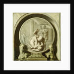 A Decorative Roundel with Odysseus Fighting the Beggar, and with Sphynxs by Jacob de Wit