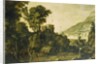 A Mountainous River Landscape with a Scene from the Life of William Tell by Paul Brill or Bril