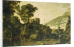 A Mountainous River Landscape with a Scene from the Life of William Tell by Paul Brill or Bril