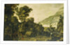 A Mountainous River Landscape with a Scene from the Life of William Tell by Paul Brill or Bril