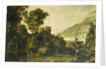 A Mountainous River Landscape with a Scene from the Life of William Tell by Paul Brill or Bril