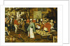 A Peasant Wedding Feast, 1630 by Pieter the Younger Brueghel