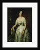 Portrait of a Lady Standing Three-Quarter Length Wearing a White Dress, 1851 and 1876 by August Schiott