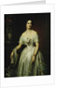 Portrait of a Lady Standing Three-Quarter Length Wearing a White Dress, 1851 and 1876 by August Schiott