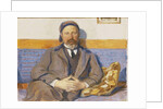 A Portrait of the Artist's Husband George Pauli Seated on a Sofa by Hanna Pauli