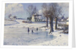 Sledging on a Frozen Pond by Peder Monsted
