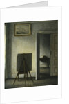 An Interior with the Artist's Easel by Vilhelm Hammershoi