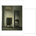 An Interior with the Artist's Easel by Vilhelm Hammershoi