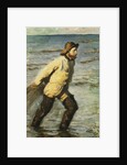 A Fisherman Hauling in his Nets, 1883 by Peder Severin Kroyer