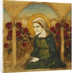 The Virgin Mary in the Rosegarden; Jungfru Maria i Rosengard by Albert Gustaf Aristides Edelfelt
