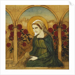 The Virgin Mary in the Rosegarden; Jungfru Maria i Rosengard by Albert Gustaf Aristides Edelfelt