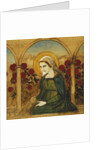 The Virgin Mary in the Rosegarden; Jungfru Maria i Rosengard by Albert Gustaf Aristides Edelfelt