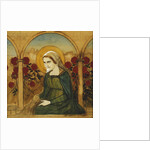 The Virgin Mary in the Rosegarden; Jungfru Maria i Rosengard by Albert Gustaf Aristides Edelfelt