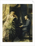 At the Piano, 1891 by Emma Sparre