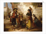 A Chat at the Fountain, Seville by Thomas Kent Pelham