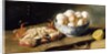 A Crab and a Bowl of Eggs on a Basket, with a Bottle and Half a Lemon by Mary E. Powis