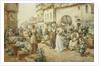 A Flower Market, France, 1900 by Alfred Jr. Glendening