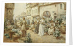 A Flower Market, France, 1900 by Alfred Jr. Glendening