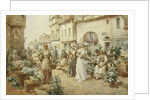 A Flower Market, France, 1900 by Alfred Jr. Glendening