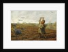 The Crow-Scarer; 'Pigeons and Crows, Take Care of Your Toes', 1884 by Arthur Hughes