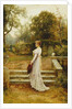 A Stroll in the Garden by Ernest Walbourn