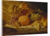 Black and White Grapes, Pears, Redcurrants and a Pineapple on a Ledge, 1845 by George Lance