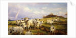 Wild Cattle of Chartley, Chartley Castle Beyond, 1902 by Henry William Banks Davis