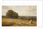 An Extensive Landscape with Harvesters, 1873 by Edmund George Warren